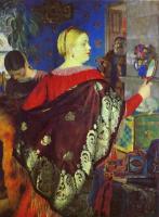 Kustodiev, Boris - Merchant Wife with a Mirror